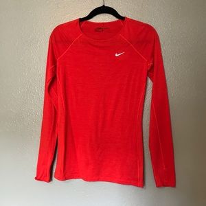 Nike Red Long Sleeve Top